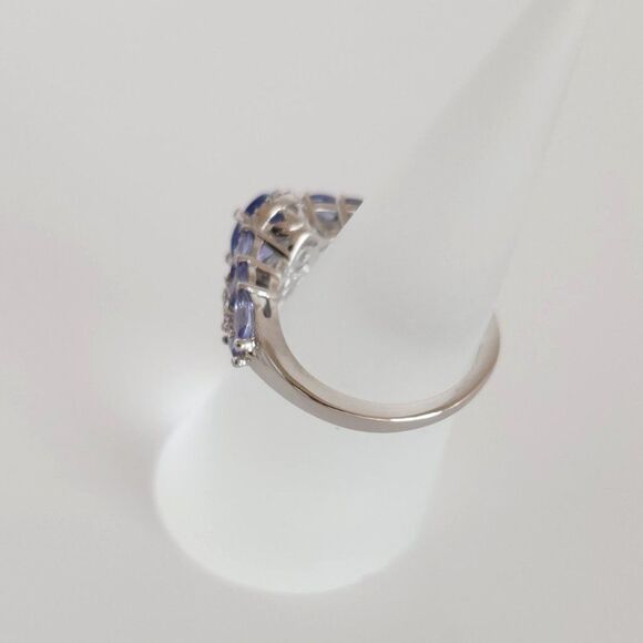 Tanzanite and Zircon Ring Size 5 - Picture 5 of 8